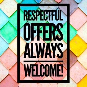 I am happy to consider all reasonable offers 😃